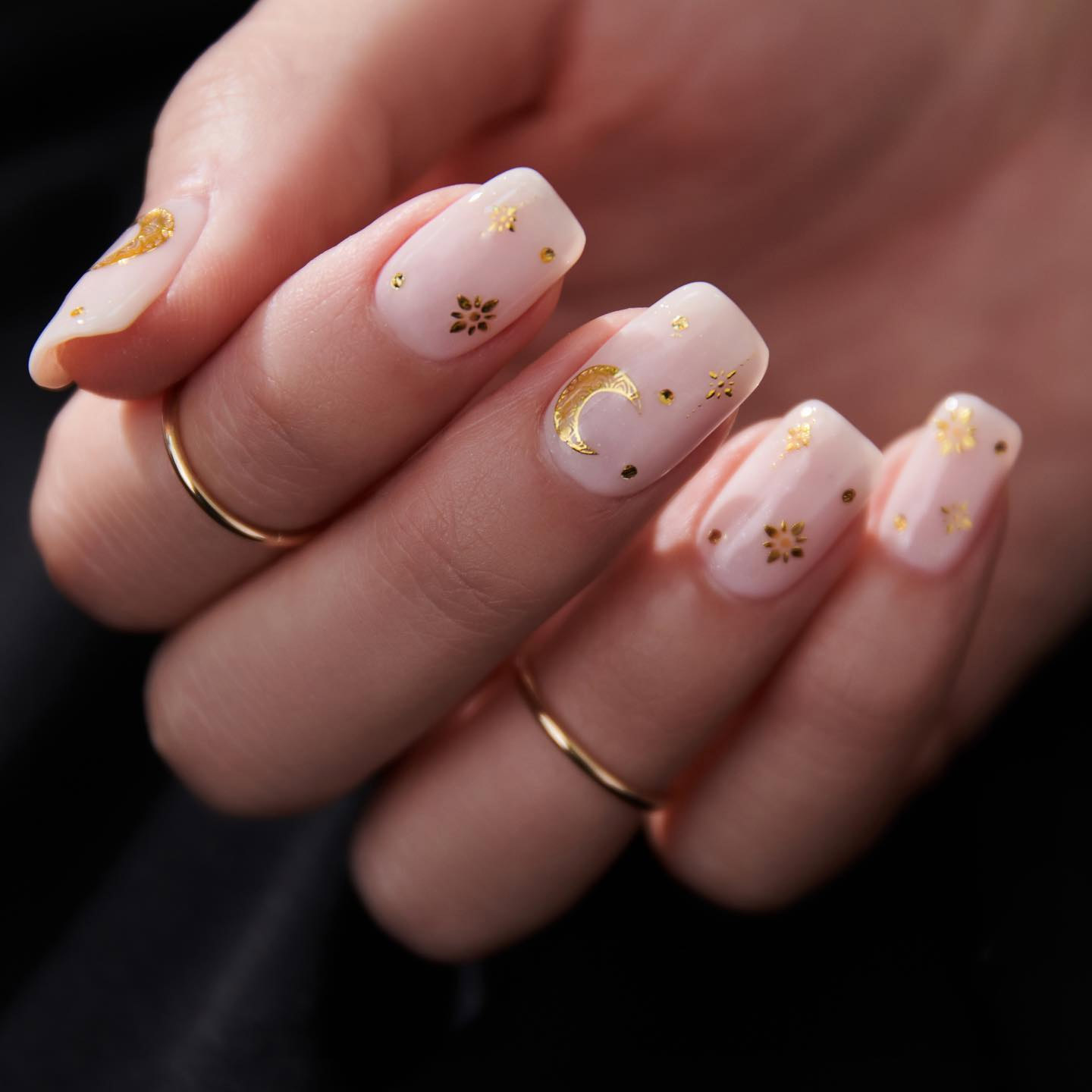 Star and moon nails