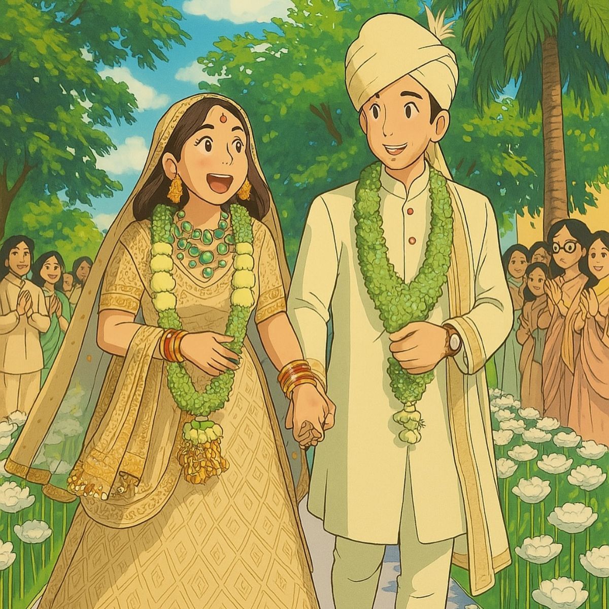 एक्ट्रेस परिणीति चोपड़ा पर भी GHIBLI का जादू खूब चढ़ा है. उन्होंने अपनी और पति राघव चड्ढा की शादी की तस्वीरों को इस फीचर की मदद से और भी खूबसूरत बनाया है. उन्होंने अपनी तस्वीरों पर कैप्शन देते हुए लिखा- Ghibli फीवर