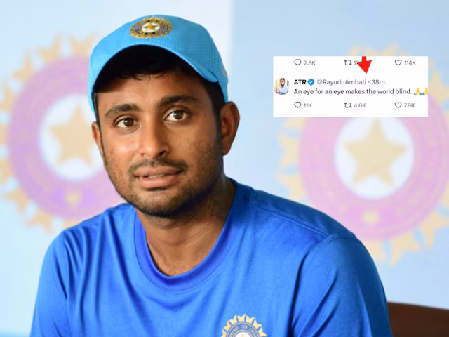 ‘आंख के बदले आंख’ पाकिस्तानी हमले के बीच अंबाती रायुडू के ट्वीट पर हुआ बवाल, जमकर पड़ी लताड़