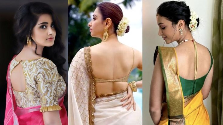 Lead The Trend In Back Neck Latest Blouse Design: Anupama Parameswaran,  Tamannaah Bhatia & Srinid...