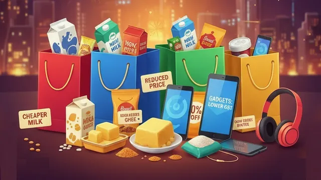 GST 2.0 : आज से जीएसटी रेट कट लागू, दूध, घी, रोजमर्रा की चीजें और गैजेट्स  हुए सस्ते, किसके कितने घटे दाम