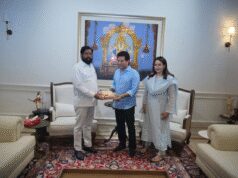 महाराष्ट्र के उपमुख्यमंत्री एकनाथ शिंदे से मिले सचिन तेंदुलकर, बेटे अर्जुन की शादी का दिया न्योता