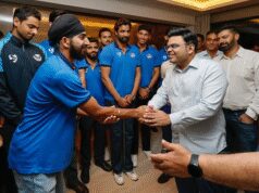 आईसीसी अध्यक्ष जय शाह ने रणजी ट्रॉफी विजेता जम्मू-कश्मीर क्रिकेट टीम के खिलाड़ियों से मुलाकात की