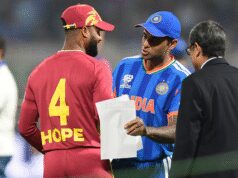 टी20 वर्ल्ड कप: वेस्टइंडीज के खिलाफ निर्णायक मुकाबले में भारत ने टॉस जीतकर गेंदबाजी चुनी, कोई बदलाव नहीं